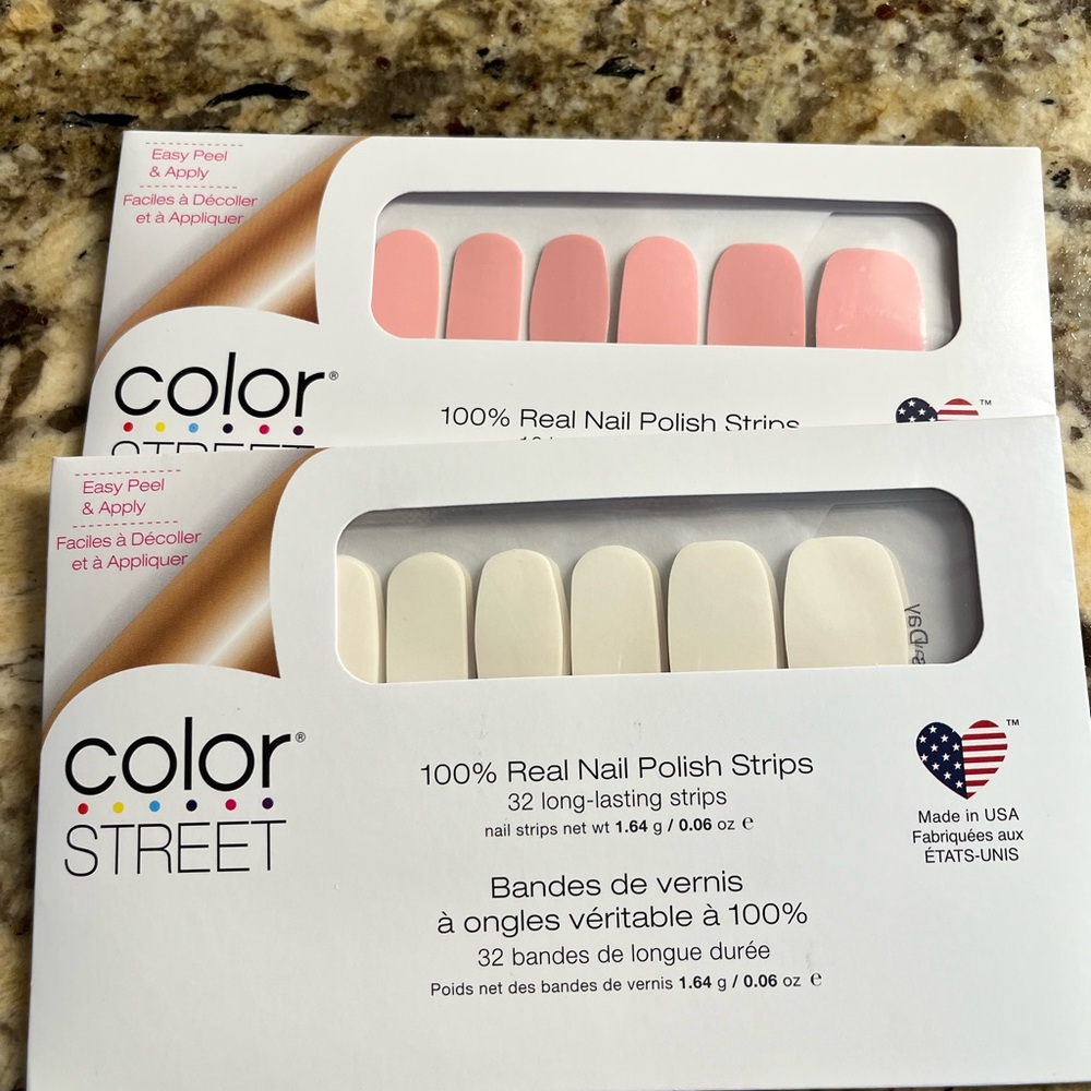 Color Street Nail Polish Strips - Himalayan Salt and Clear as Day